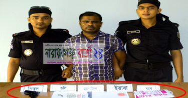 মাদক ডিলার কুট্টি বিদেশী পিস্তল ও ইয়াবাসহ আটক