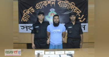 সিদ্ধিরগঞ্জে অস্ত্রসহ ছিনতাইকারী আটক