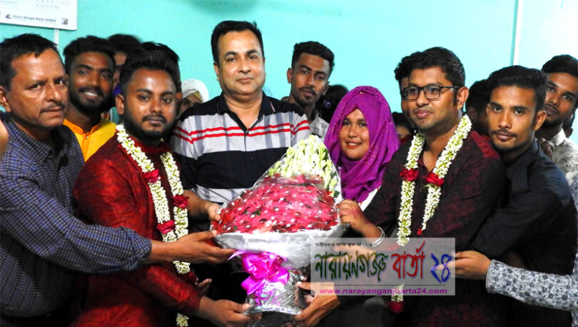 নব-নির্বাচিত মুড়াপাড়া ছাত্র সংসদের রূপগঞ্জ প্রেসক্লাবের শুভেচ্ছা