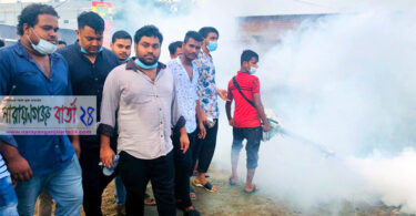অয়ন ওসমানের উদ্যোগে দ্বিতীয় দিনে ফতুল্লায় মশক নিধন কর্মসূচী
