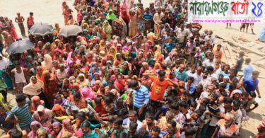 জামালপু‌রে বন্যার্ত‌দের মা‌ঝে ত্রাণ দিল '‌স্লোগান'
