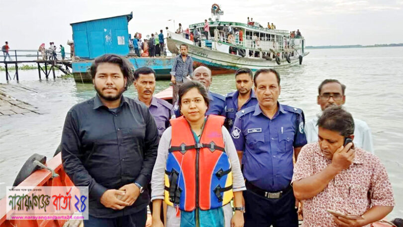 চাঁদপুরে নির্বাহী কর্মকর্তার নেতৃত্বে ইলিশ রক্ষায় মেঘনা নদীতে অভিযান