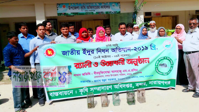 বন্দরে জাতীয় ইঁদুর নিধন অভিযান উপলক্ষে বর্ণাঢ্য র‌্যালী