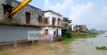 শীতলক্ষ্যা দখল করে গড়ে তোলা ১৫টি মার্কেট গুড়িয়ে দিল বিআইডব্লিউটিএ