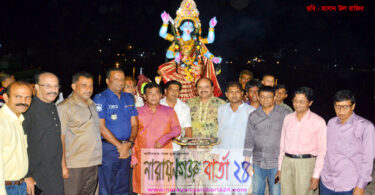 প্রতিমা বিসর্জনের মধ্য দিয়ে শেষ হলো শ্যামা পূজা