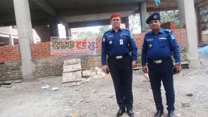 বন্দর থানার নির্মানাধীন ভবন পরিদর্শন করলেন এসপি বাশার