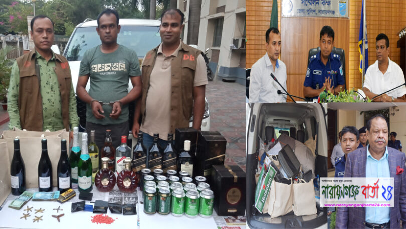 ক্রিকেট বোর্ড পরিচালকের গাড়ি থেকে গুলি, মদ ও ইয়াবা উদ্ধার