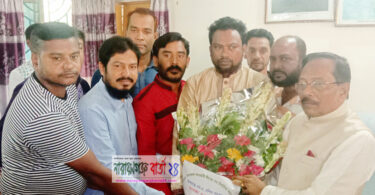 খান মাসুদের নেতৃত্বে এমএ রশিদ-কাজিম প্রধানকে ফুলেল অভ্যর্থণা