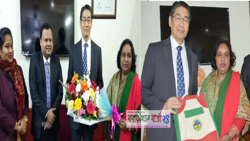 মেয়র আইভীর সাথে জাপান রাষ্ট্রদূতের সাক্ষাতে সহযোগিতার আশ্বাস
