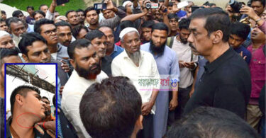 সদর থানার ওসি’র বিরুদ্ধে বিক্ষোভ, এমপি শামীম ওসমানের কাছে বিচার