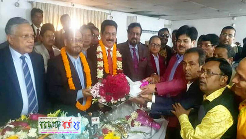 জাপার চেয়ারম্যান ও মহাসচিবকে খোকার নেতৃত্বে স্বেচ্ছাসেবক পার্টির ফুলেল শুভেচ্ছা