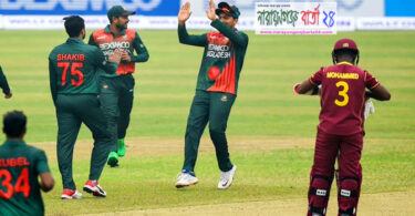ওয়েস্ট ইন্ডিজের বিপক্ষে ৬ উইকেটে জিতলো বাংলাদেশ