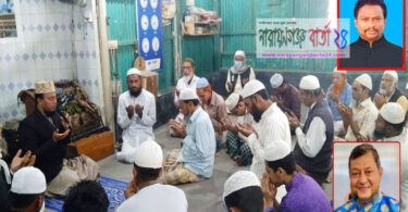 বন্দরে নিখিলের সুস্থতা কামনায় যুবলীগ নেতা খান মাসুদের দোয়া
