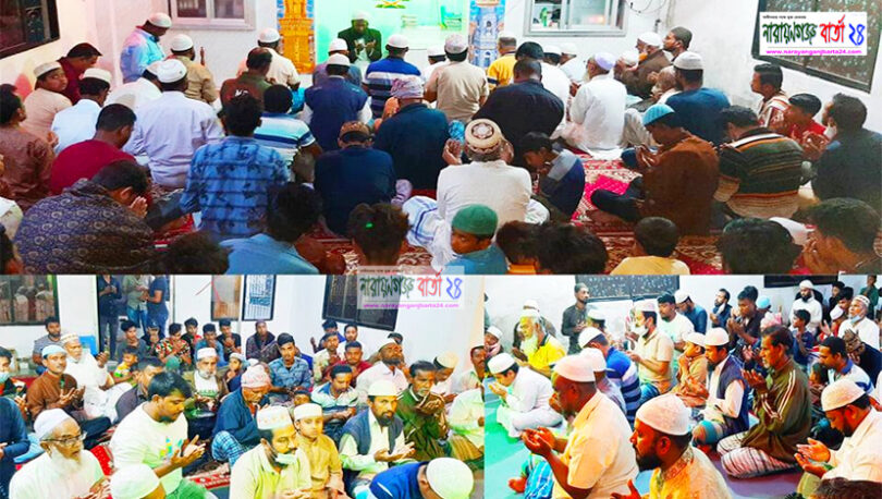 খান মাসুদের পিতা'র সুস্থতা কামনায় নূরবাগ মসজিদে দোয়া