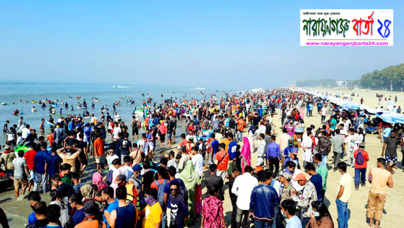 লাখো পর্যটকে মুখর কক্সবাজার, ফাঁকা নেই হোটেল-মোটেল