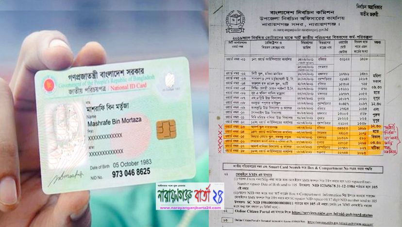 ১৩ থেকে ১৮ নং ওয়ার্ডের স্মার্ট কার্ড বিতরণ স্থগিত