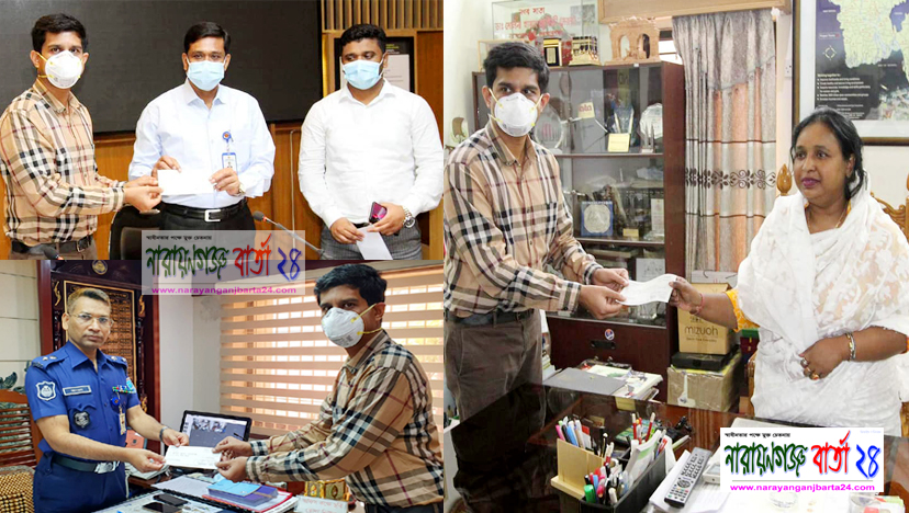 নারায়ণগঞ্জের ৫টি সরকারী দপ্তরে ৫০ লাখ টাকা দিলেন পাপ্পা গাজী