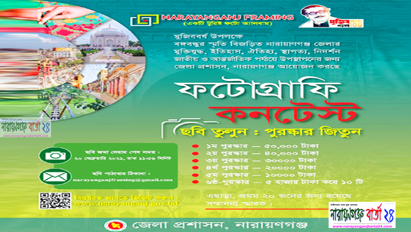 রবিবার না.গঞ্জ জেলা প্রশাসনের ফটো কন্টেস্টের ফলাফল