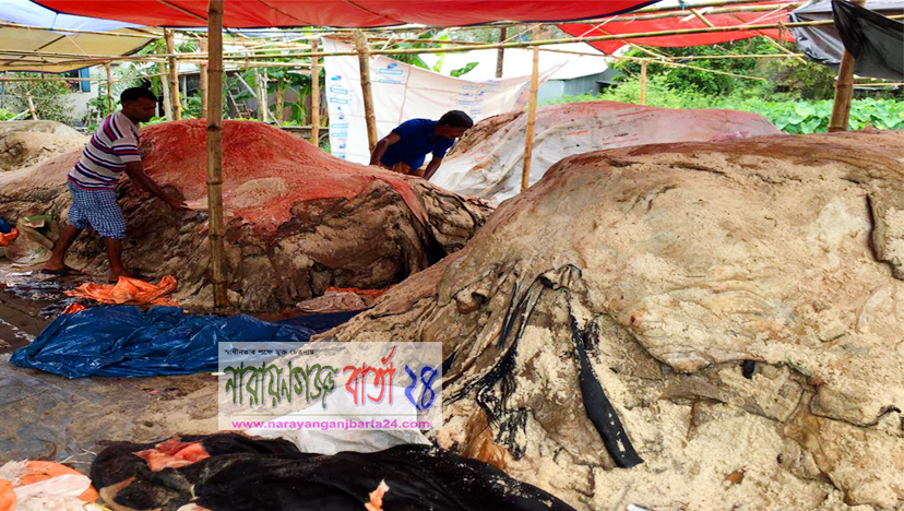 রূপগঞ্জে চামড়ার বাজারে ধ্বস, লোকসানের মুখে ব্যবসায়ীরা