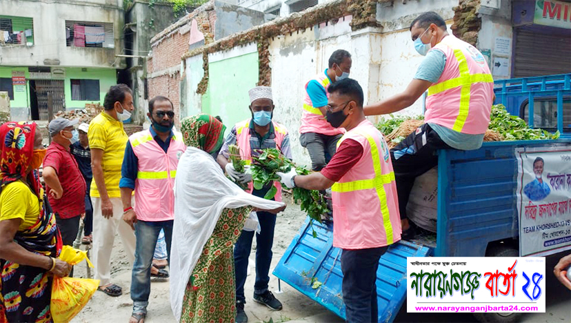 দেড় হাজার পরিবারের মাঝে “ টিম খোরশেদ ” এর সবজি বিতরণ