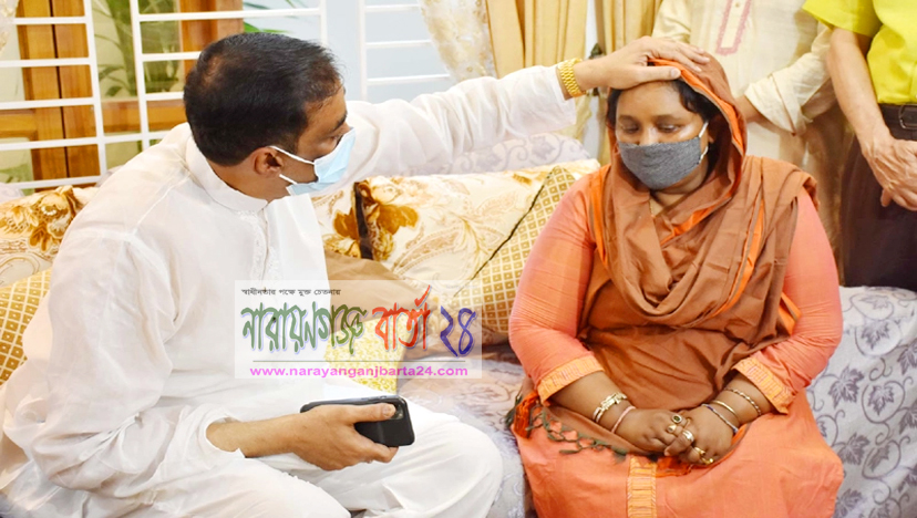 মেয়র আইভীকে সান্তনা দিলেন এমপি শামীম ওসমান