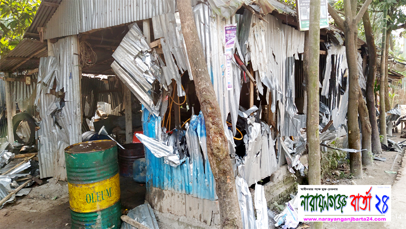 চাঁদার টাকা না দেওয়ায় রূপগঞ্জে ব্যবসা প্রতিষ্ঠানে হামলা