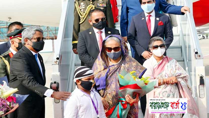 মালদ্বীপ পৌঁছেছেন প্রধানমন্ত্রী শেখ হাসিনা