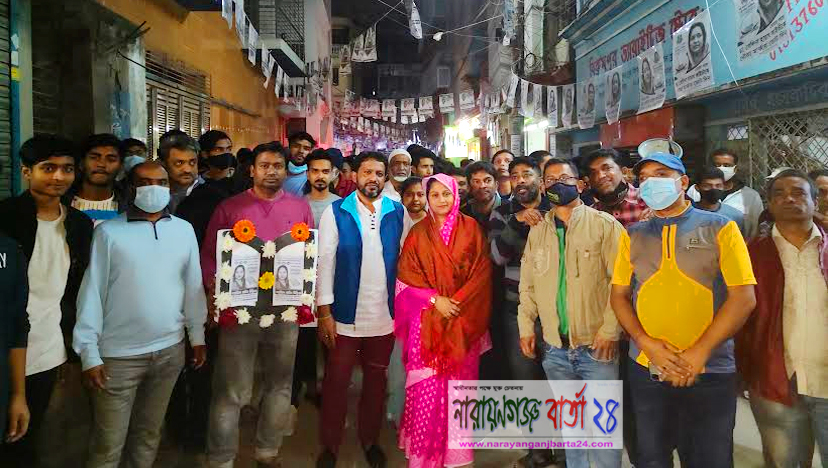 আমলাপাড়ায় গণসংযোগ করলেন নারী কাউন্সিলর প্রার্থী বিন্নি