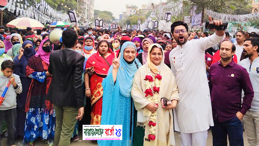 কাউন্সিলর প্রার্থী বিন্নি’র তাক লাগানো শো-ডাউন