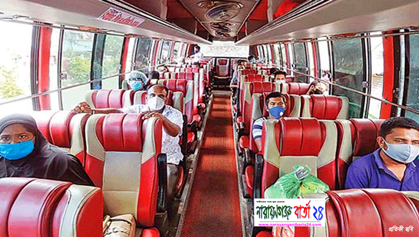 ভাড়া না বাড়িয়েই অর্ধেক আসনে যাত্রী নিয়ে চলবে বাস
