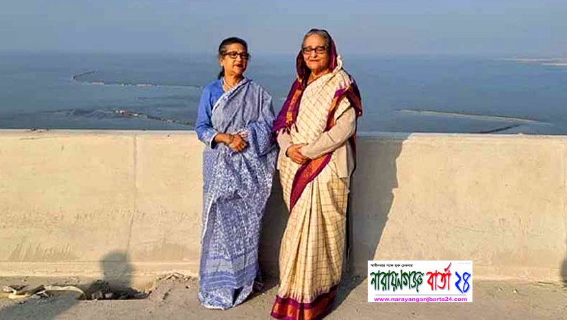 পদ্মা সেতুতে বঙ্গবন্ধু’র ২ কন্যা শেখ হাসিনা ও শেখ রেহানা