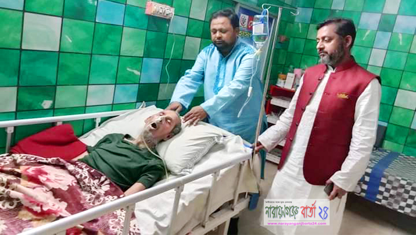 মুক্তিযোদ্ধা লুৎফর রহমানের খোঁজ নিলেন আ.লীগ নেতা বাদল ও বিরু